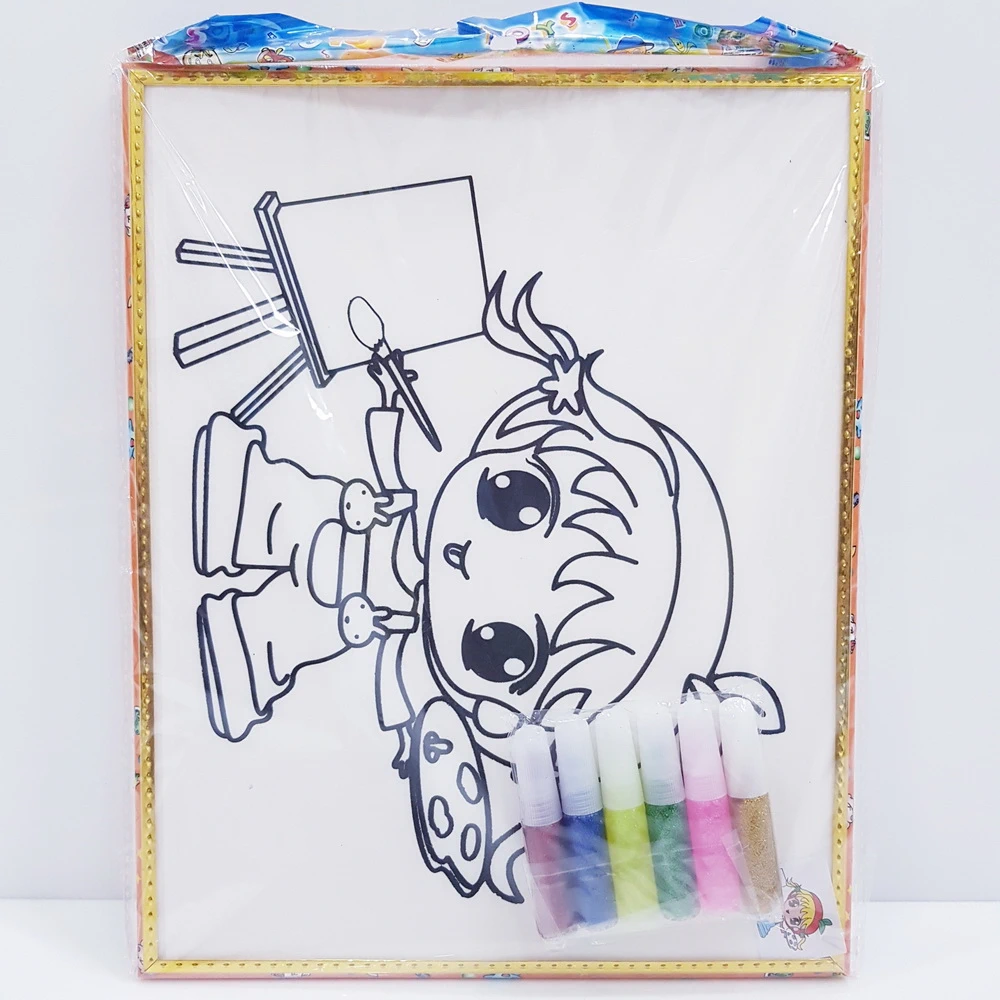 ระบายสีกากเพชร คละลายการ์ตูน