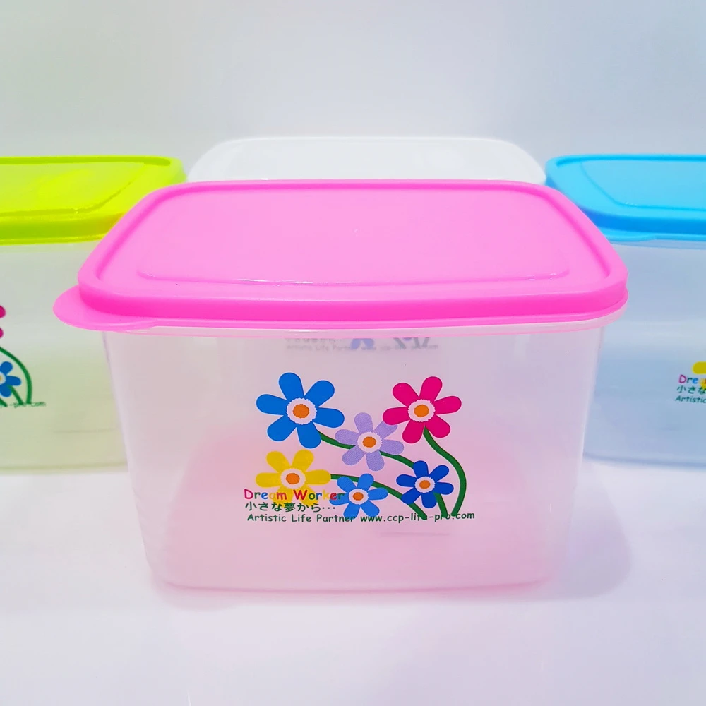 1001 กล่องเหลี่ยมเอนกประสงค์ 13.5x17x11.5 ซม. (3 โหลๆ ละ 205)