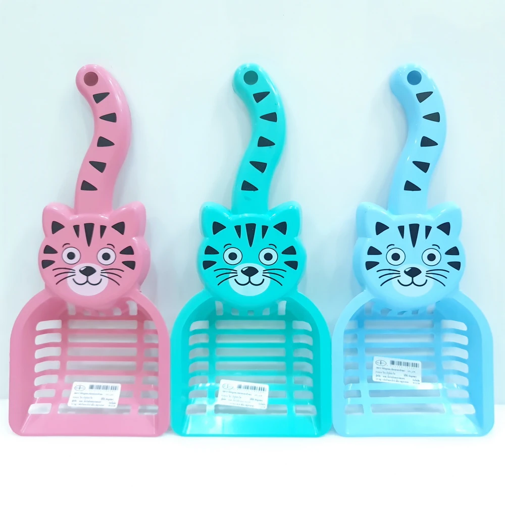 1069 ที่ตักมูลแมว พิมพ์ลายหน้าแมว BIGONE (ห่อละ 24 โหล)