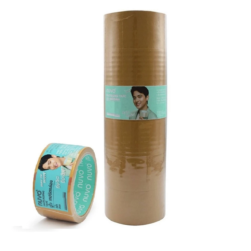 เทป OPP 48 มม. ยาว 100y NUVO สีทึบ (6 ม้วน/แพ็ค)