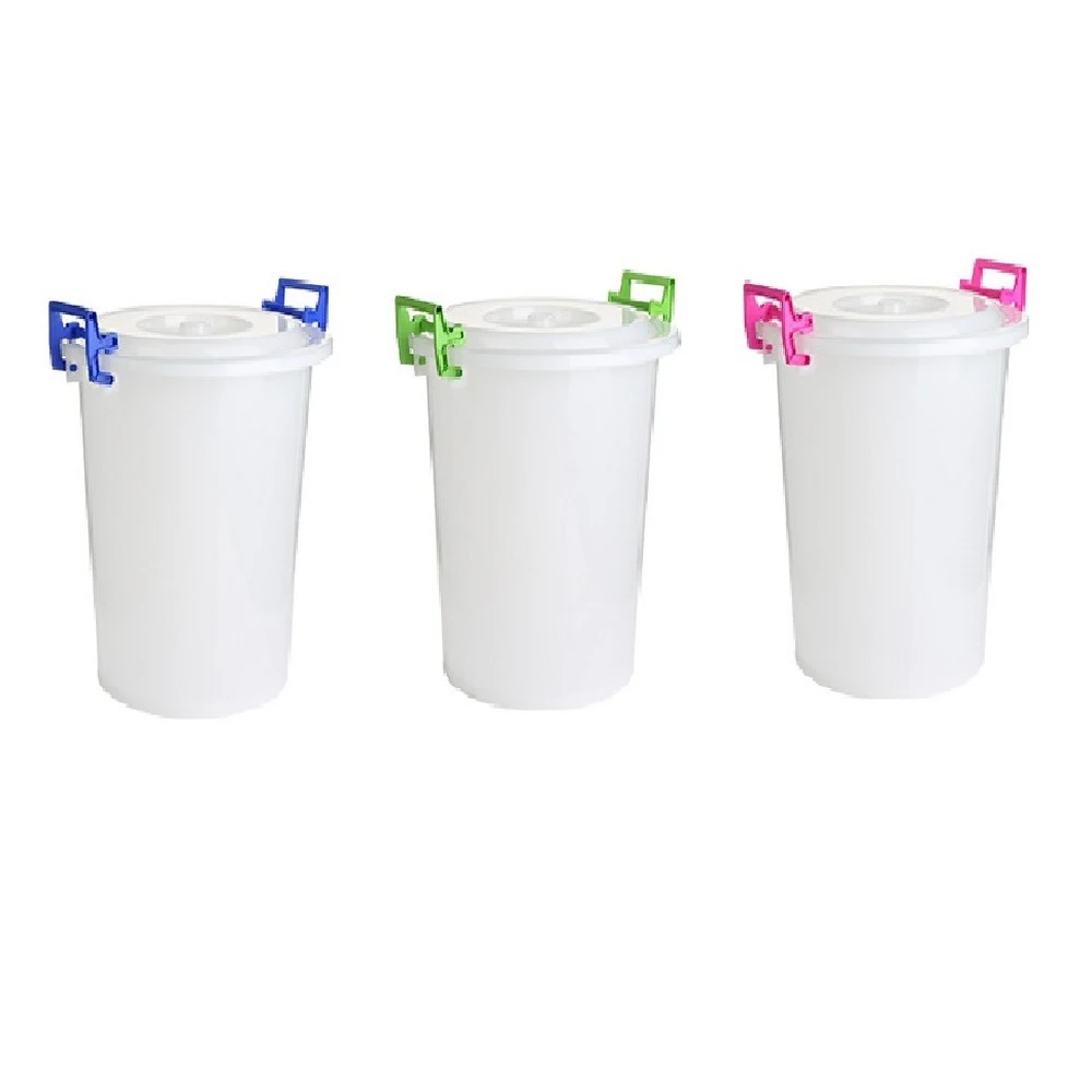 14 ถังน้ำสี+ฝา 69 ลิตร (45x45x50 ซม.) สีขาว SRT (มัดละ 10 ชิ้น) ขายยกมัด