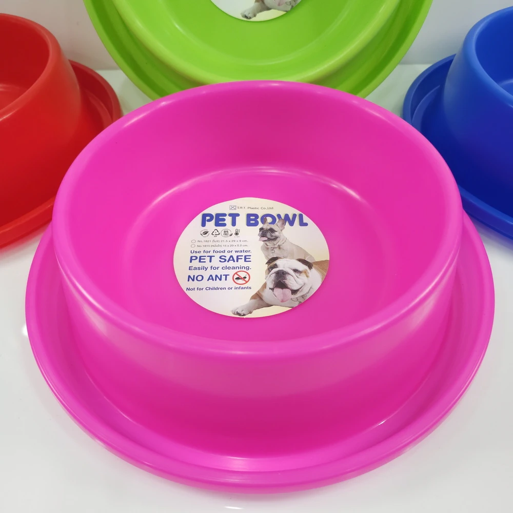 1821 ชามอาหารสัตว์เลี้ยง (โมจิ) SRT (10 โหลๆ ละ 205)