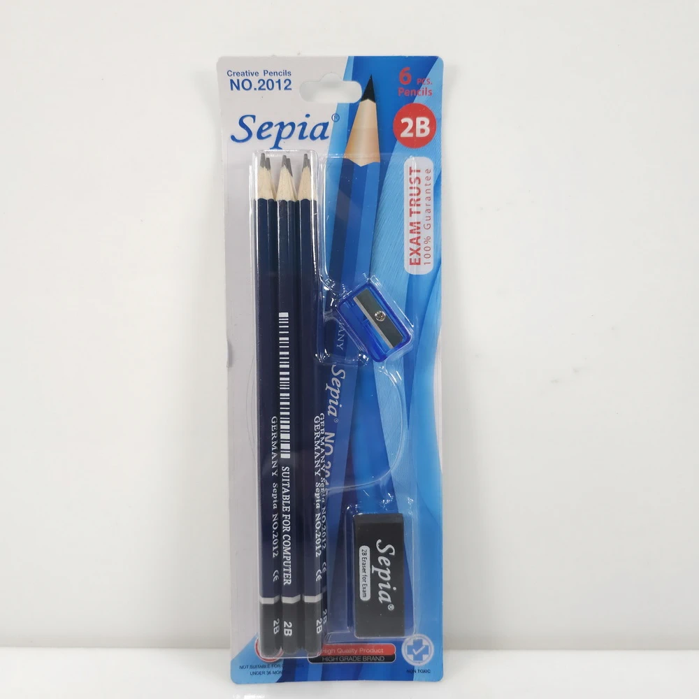 2012 ดินสอ 2B+กบเหลาดินสอ+ยางลบ