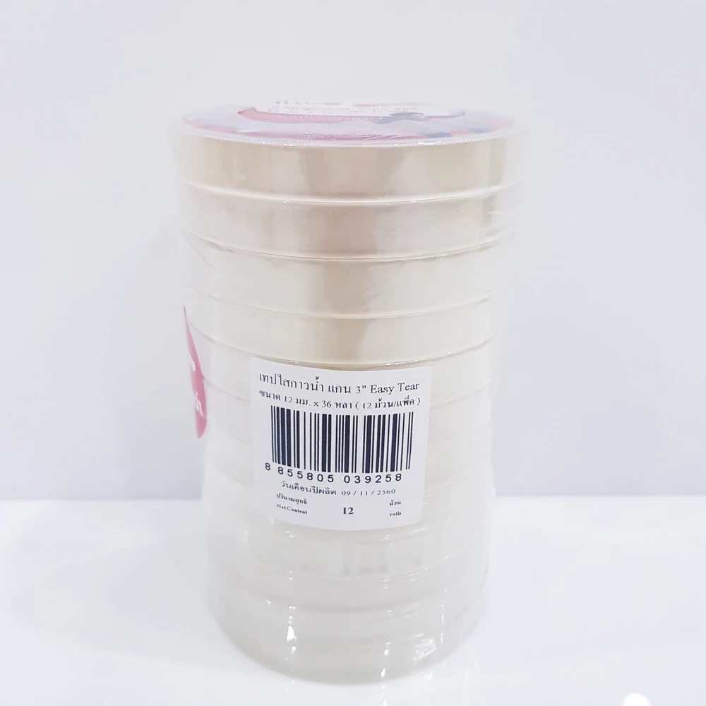 สก็อตเทป 12 มม. ยาว 36y NUVO (12 ม้วน/แพ็ค)