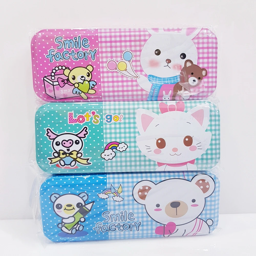 กล่องดินสอเหล็ก 2 ชั้นคละลายการ์ตูน