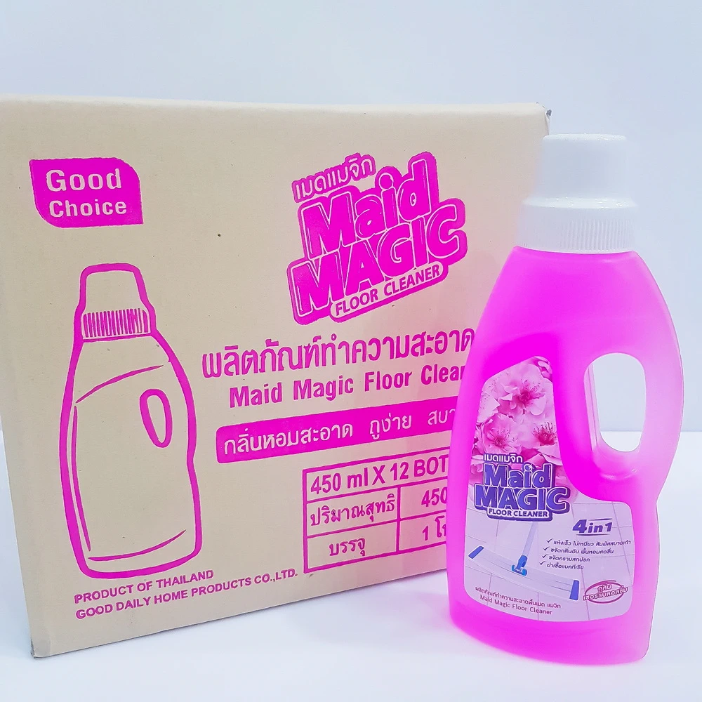 น้ำยาถูพื้น MATE MAGIC ชนิดขวด 450 ml. ชมพู (1 โหล/ลัง)