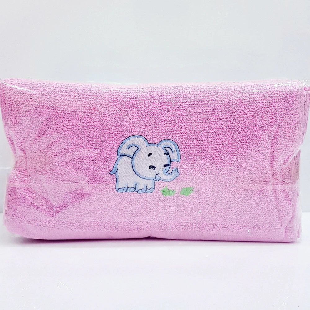 ผ้าขนหนูลายปัก สีอ่อน 15x30 ซม.