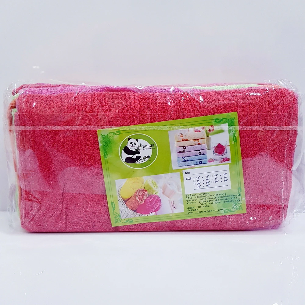 ผ้าขนหนูบางสีพื้น คละสี  (5 โหลๆ ละ 75)