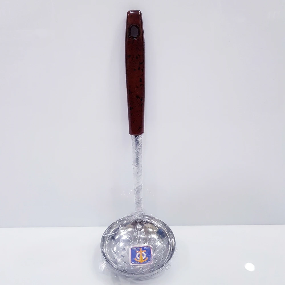 กระบวยย้ำ เจาะรู ด้ามลายหิน สมอ