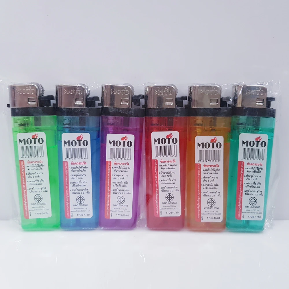 MT-222 ไฟแช็ค แพ็ค 6 ชิ้น (6 โหลๆ ละ 168) (12 โหลๆ ละ 156)