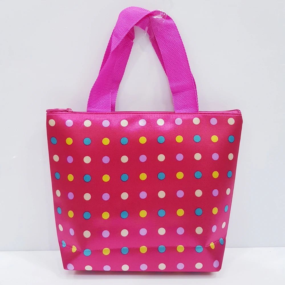 กระเป๋าผ้ามันมีซิป 27x22 ซม. คละลาย