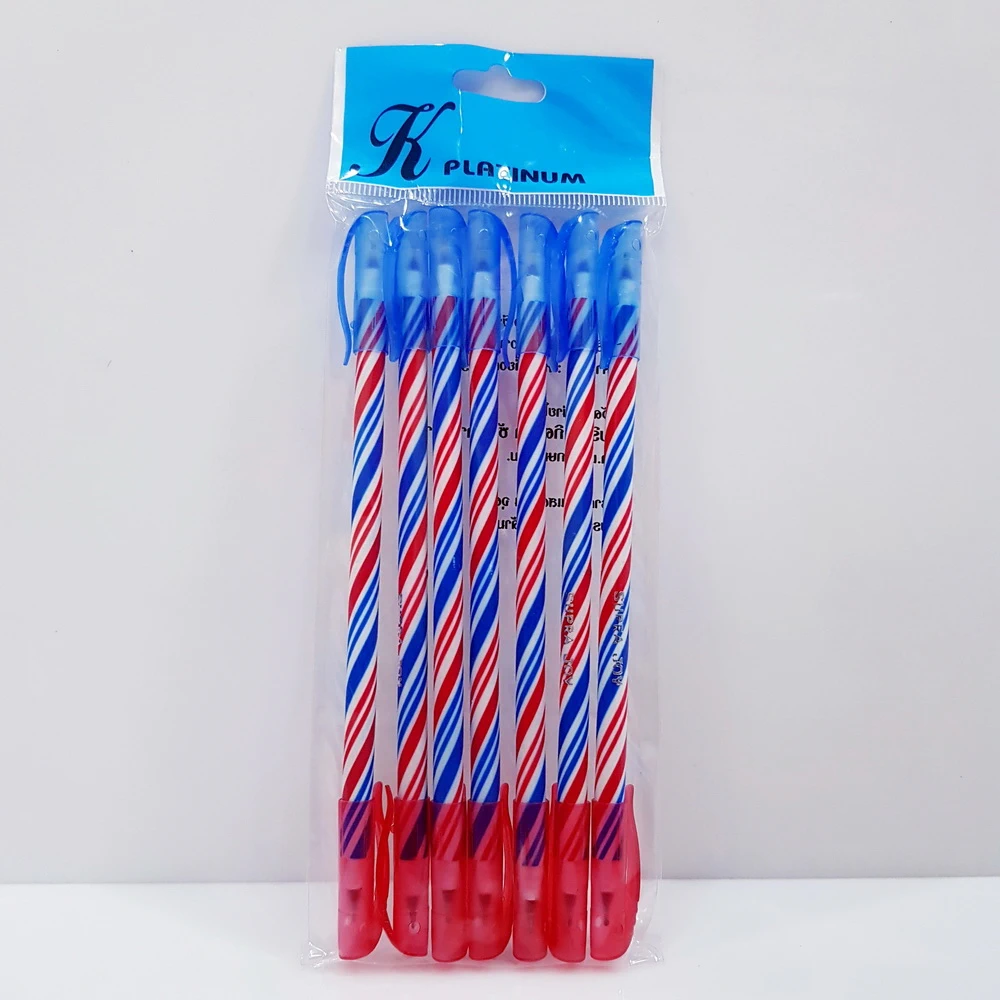 ปากกาน้ำเงิน+แดง แพ็ค 7 แท่ง