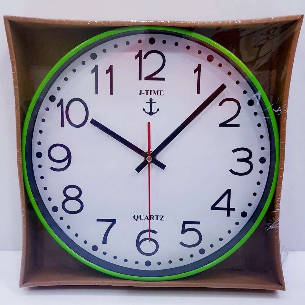 JW2002 นาฬิกาขอบบาง 10 นิ้ว หน้าขาวคละสี (ส่ง 3 ชิ้นๆละ 70 บาท)