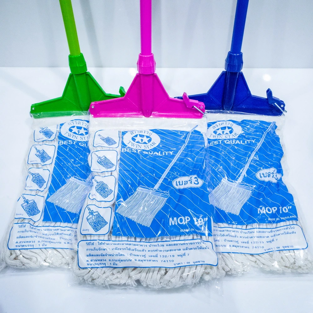 ไม้ถูพื้น 10 นิ้ว ผ้าม็อบ 280 กรัม ตรามงกุฎ เฉลี่ยอันละ 56 บาท (ราตาค่อ 1 โหล)