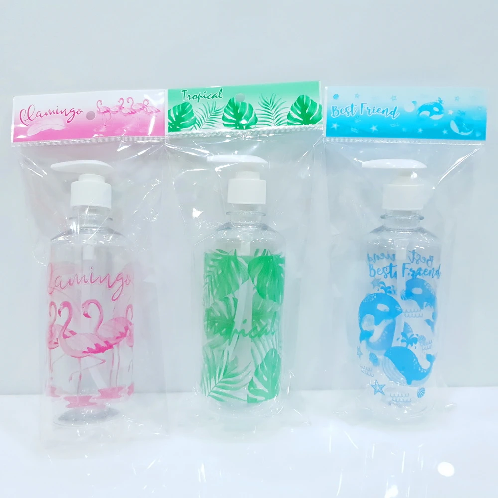 ขวดปั๊มใส 450 ML พิมพ์ลาย