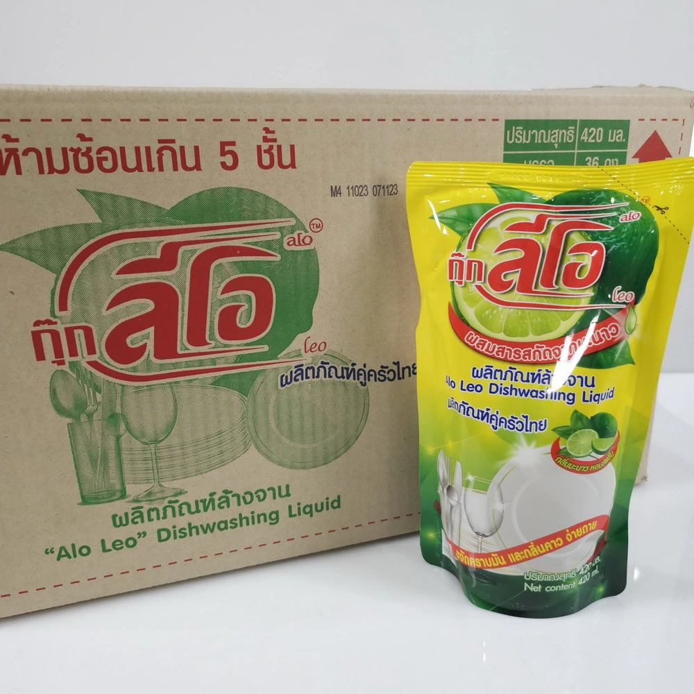 น้ำยาล้างจานถุง LEO 420 ml. มะนาว (3 โหล/ลัง)