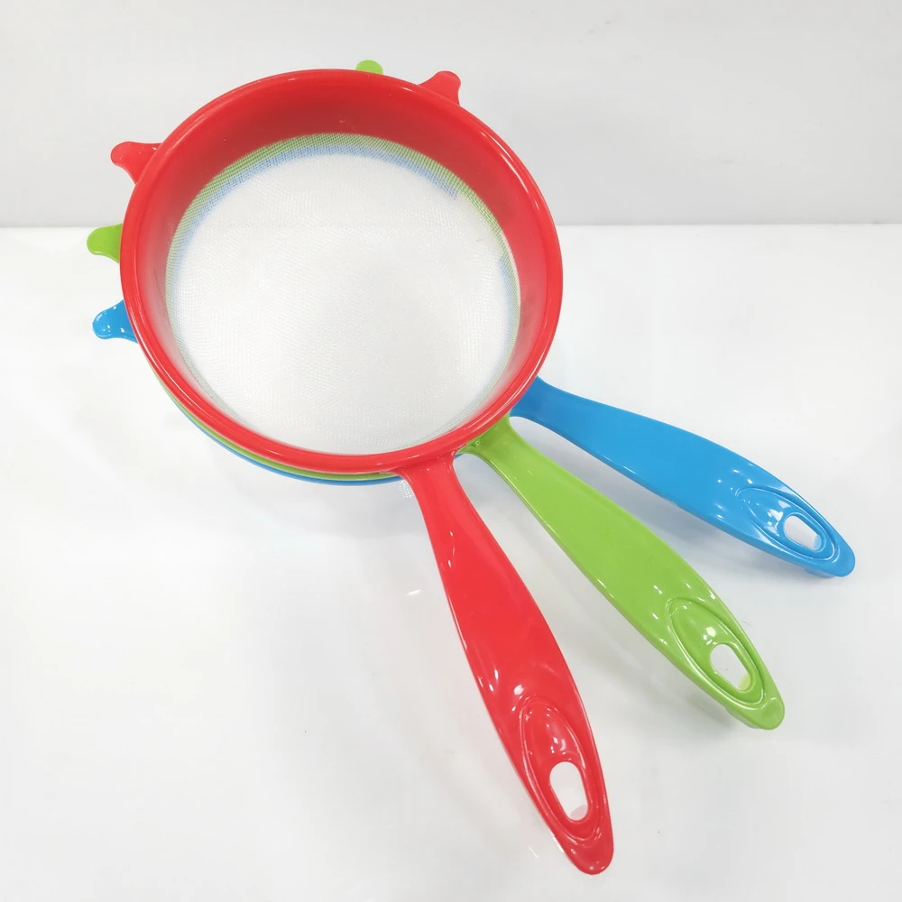 5503 กระชอนร่อนแป้งมีด้าม 34x19 ซม. คละสี