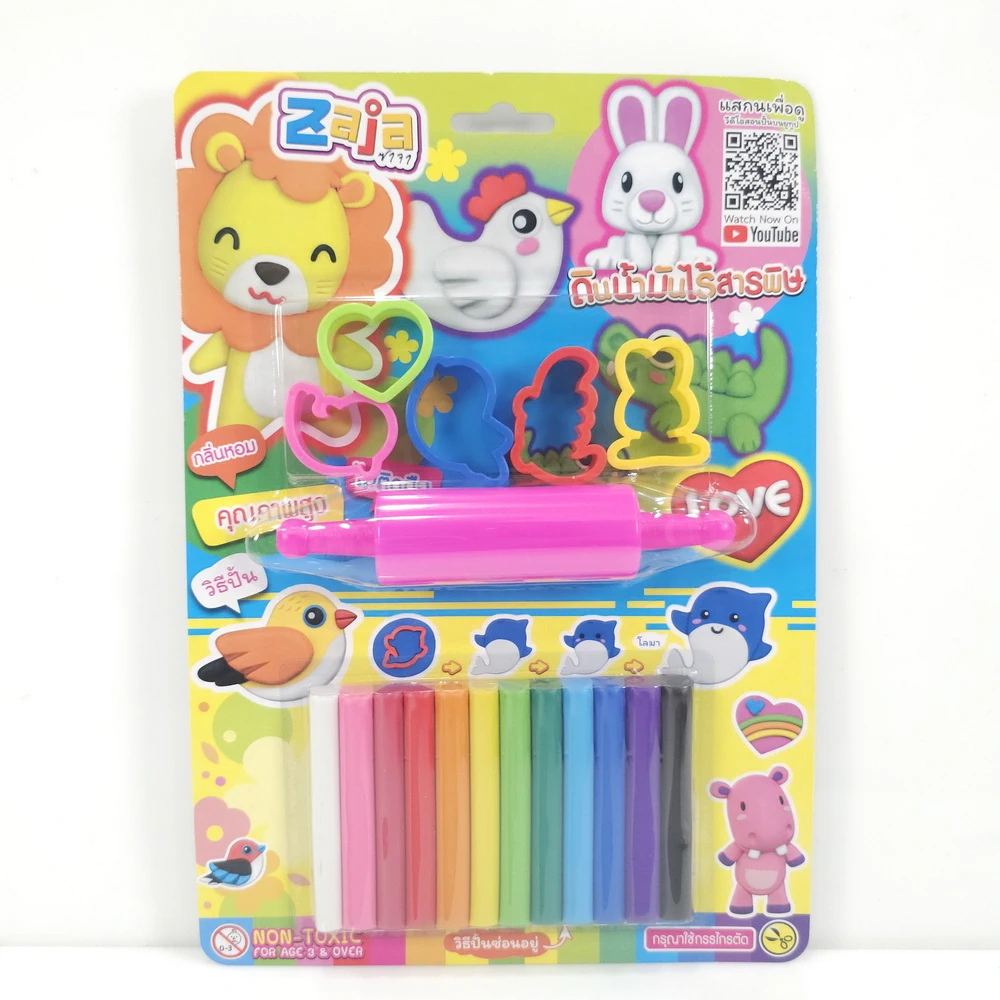 ชุดดินน้ำมัน+ปั้มใหญ่ 5 ชิ้น ZAJA (กล่องละ 4 โหล) (4โหลๆ ละ 156)