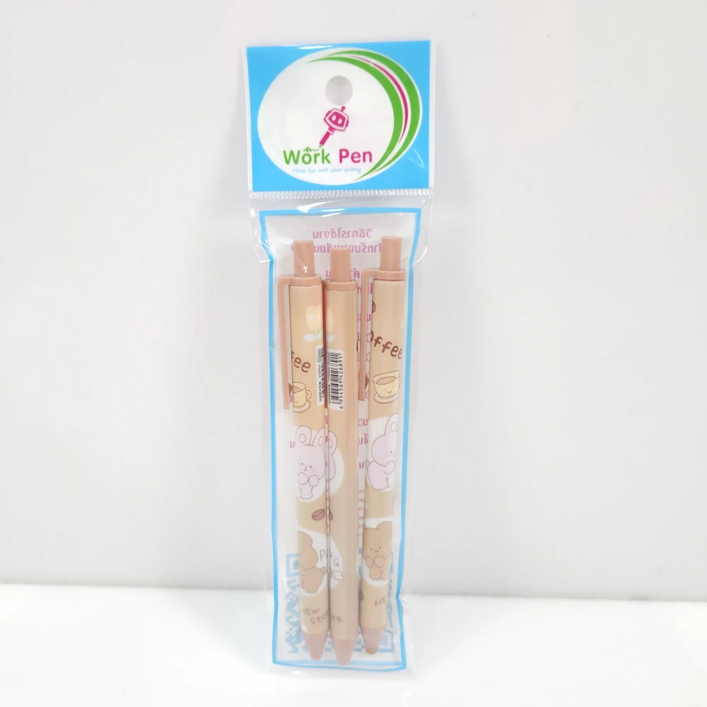 ปากกาลูกลื่นลายหมี แพ็ค 3 ชิ้น