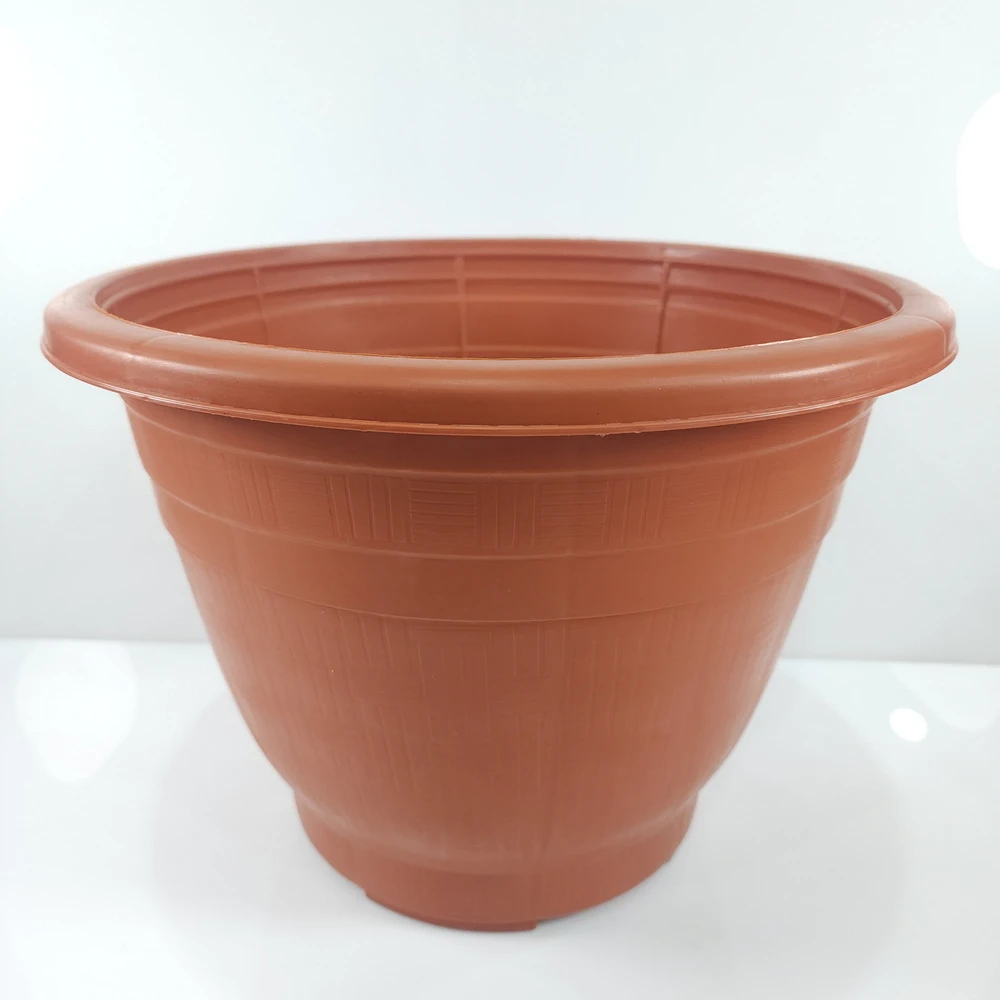 416-2 กระถางต้นไม้ แบมบูสีอิฐ (6 โหลๆ ละ 195)