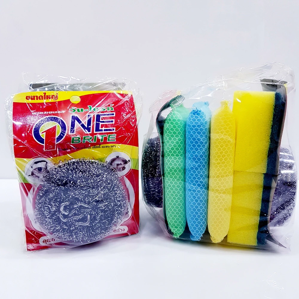 NO.47 ชุดแพ็คฟองน้ำล้างจาน ONE Brite (NET)