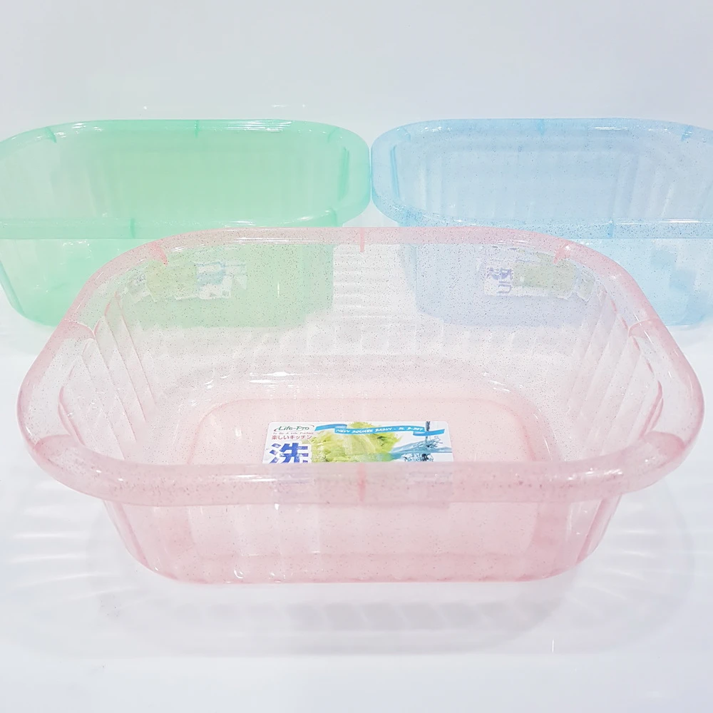 B-597 กะละมังเหลี่ยมเกร็ดเพชร CP (4 โหลๆ ละ 205)