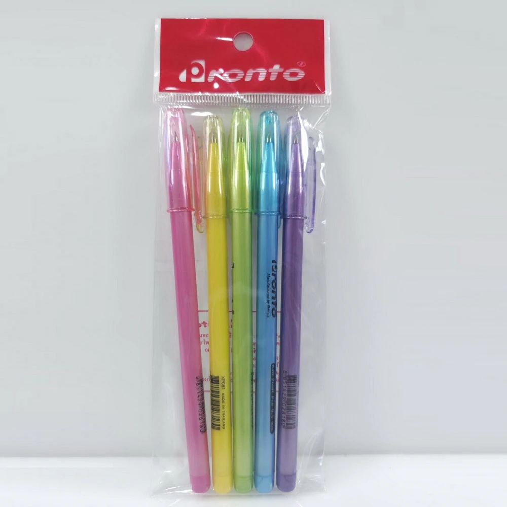 ปากกาน้ำเงินด้ามมุก 5 แท่ง