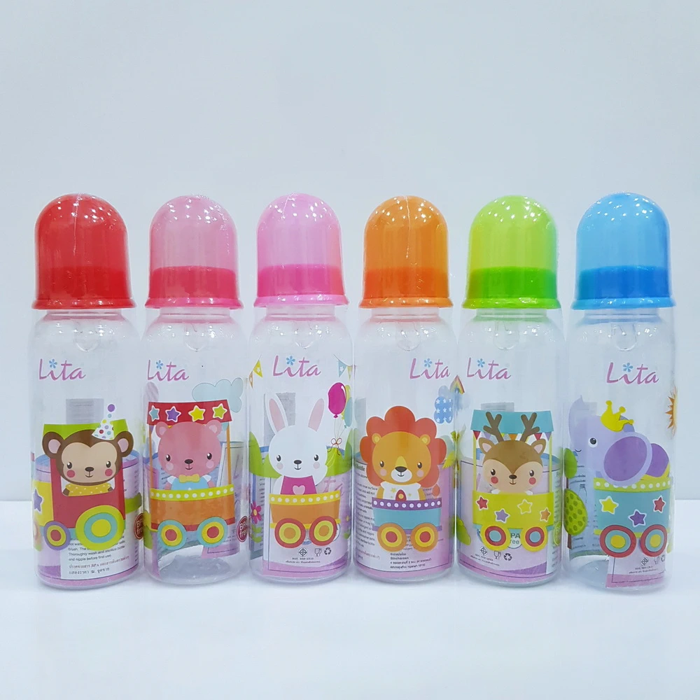 ขวดนม 8 ออนซ์ ฝาใส Lita (6 ชิ้น/แพ็ค) (5 โหลๆ ละ 163) (12 โหลๆ ละ 156)