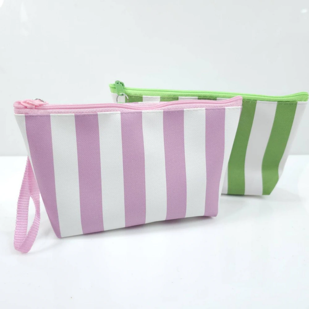 กระเป๋าใส่เครื่องสำอางค์ลายทาง คละสี (5 โหลๆ ละ 168)