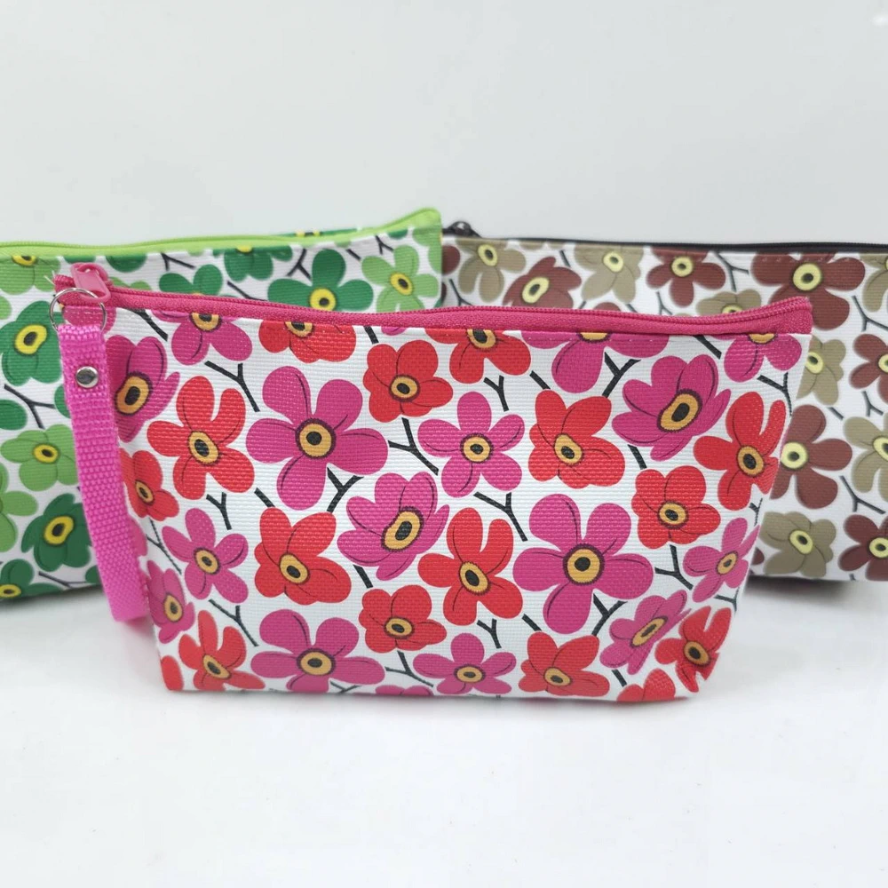 กระเป๋าใส่เครื่องสำอางค์ลายดอกไม้ คละสี (5 โหลๆ ละ 168)