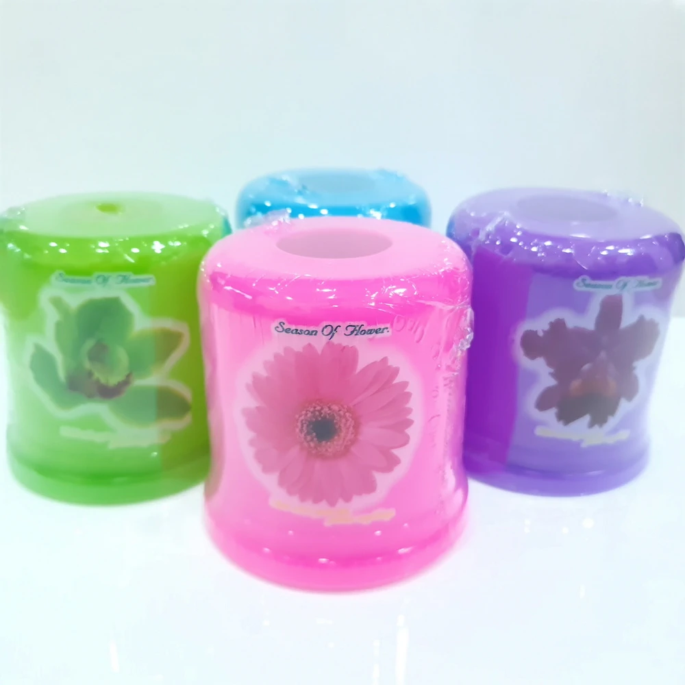 8510 กล่องทิชชู่กลม ลายดอกไม้ ธารทิพย์ (12 โหลๆ ละ 175)