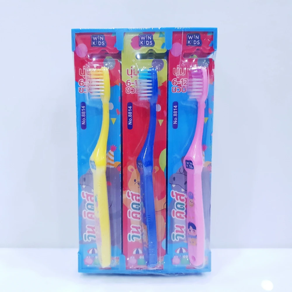 8814 แปรงสีฟันเด็กโตด้ามสีหวาน (6-12 ขวบ)