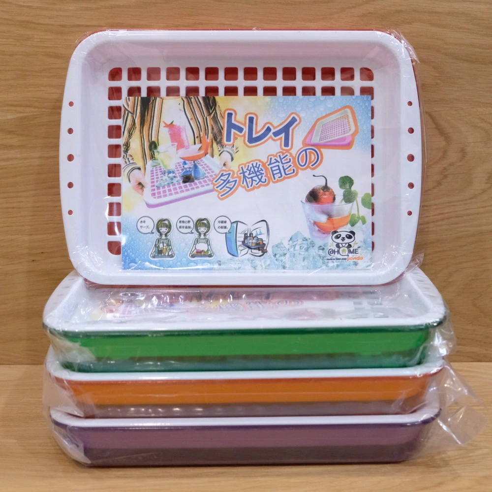 ถาด+ตะแกรง สีใส @HOME สีใส