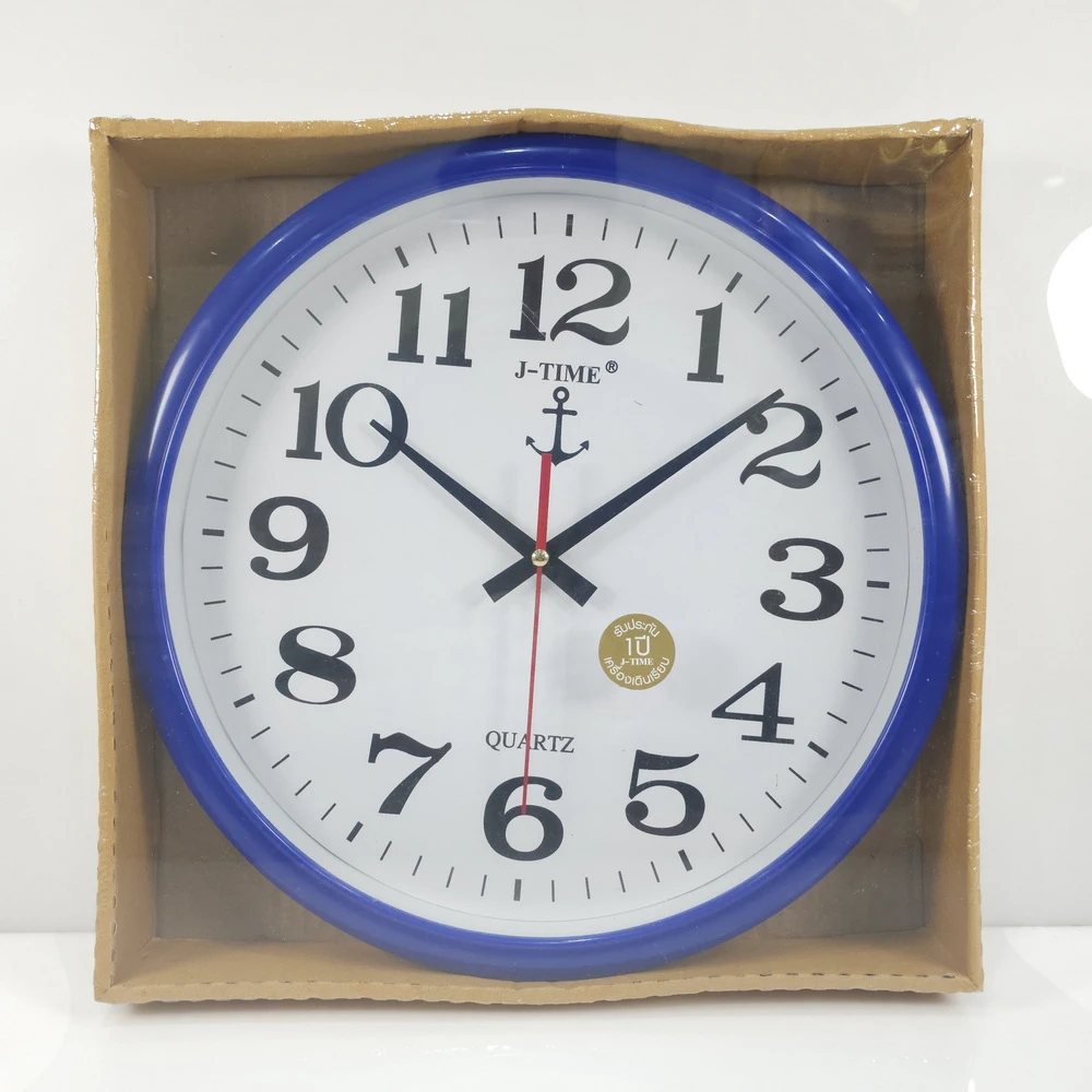JW1301 นาฬิกาแขวนผนังขอบหนา 13 นิ้ว ขอบคละสี หน้าขาว (ส่ง 3 ชิ้นๆ ละ 85)