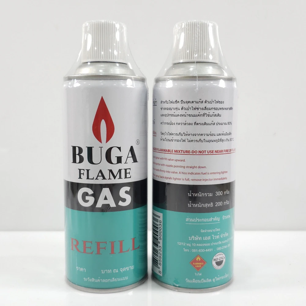 แก๊ส Buga Refill ฝาขาว 200 กรัม