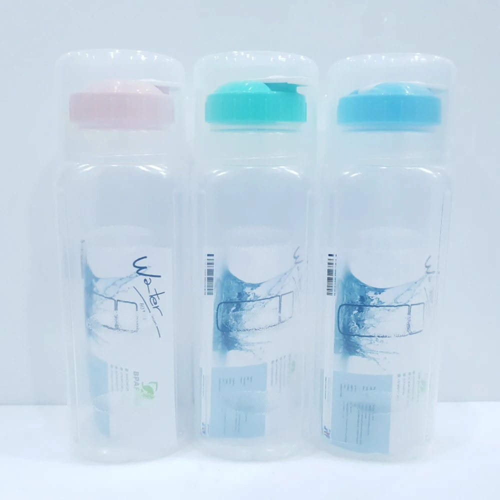 S0019 กระบอกน้ำเหลี่ยม PP+ฝา SIP (12 โหลๆ ละ 185)