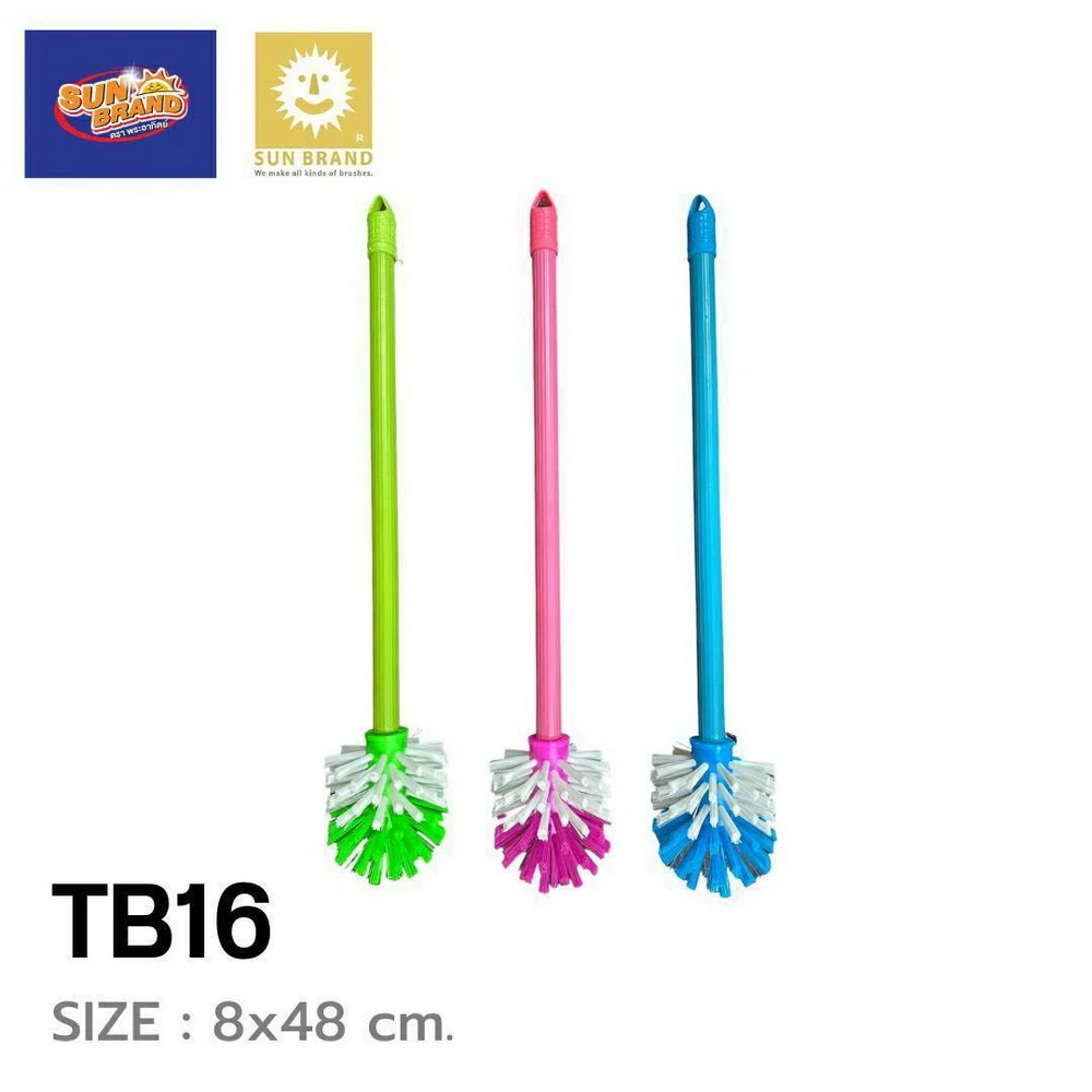 TB16 แปรงล้างห้องน้ำหัวกลมด้ามยาวพีวีซี