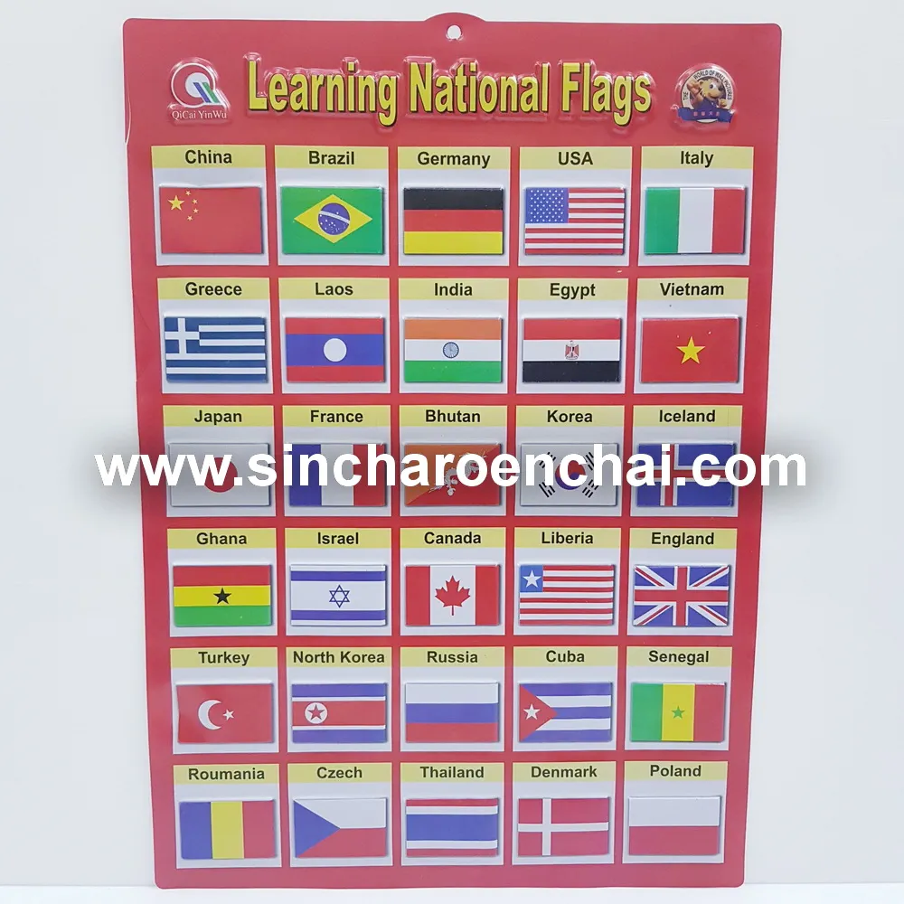 สื่อการสอน ธงประจำชาติ  ทึบ