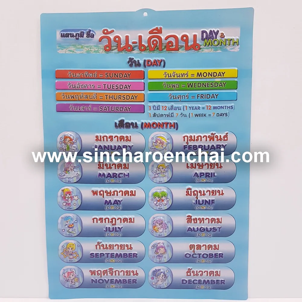 สื่อการสอนวันเดือนปี ทึบ