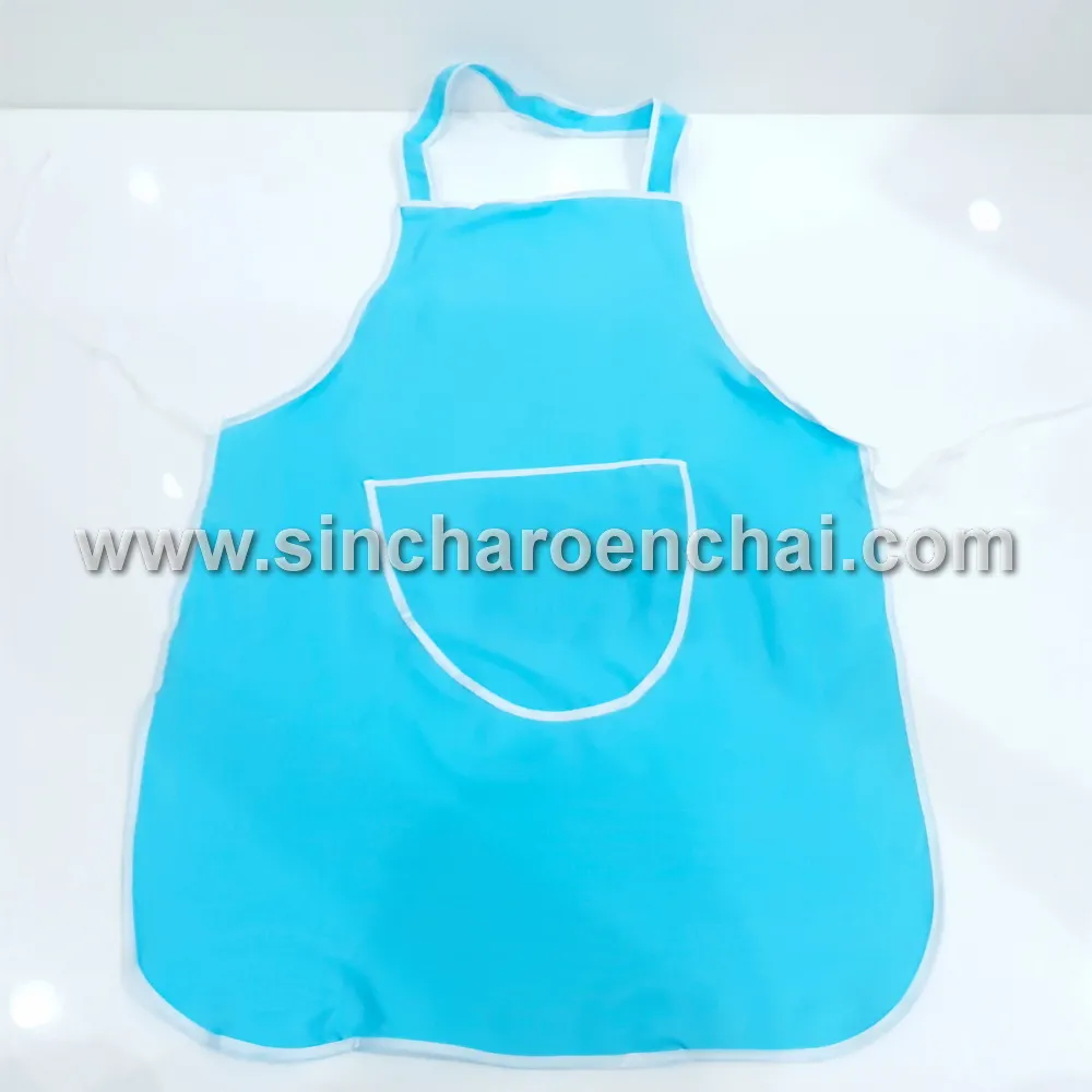 ผ้ากันเปื้อนใหญ่ งานไทย สีพื้น (NET)