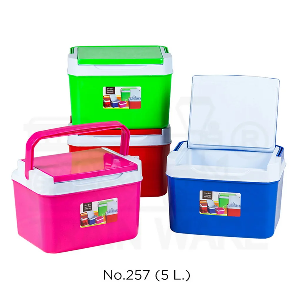 257 กระติกเหลี่ยม 5 ลิตร หวานใส ขนาด 22.2 x 28.2 x 19.2 ซม. VR (กล่องละ 12 ใบ)