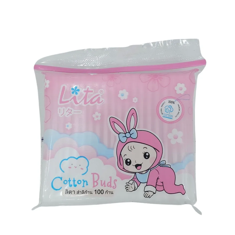 สำลีก้านใหญ่ 100 ก้าน LITA