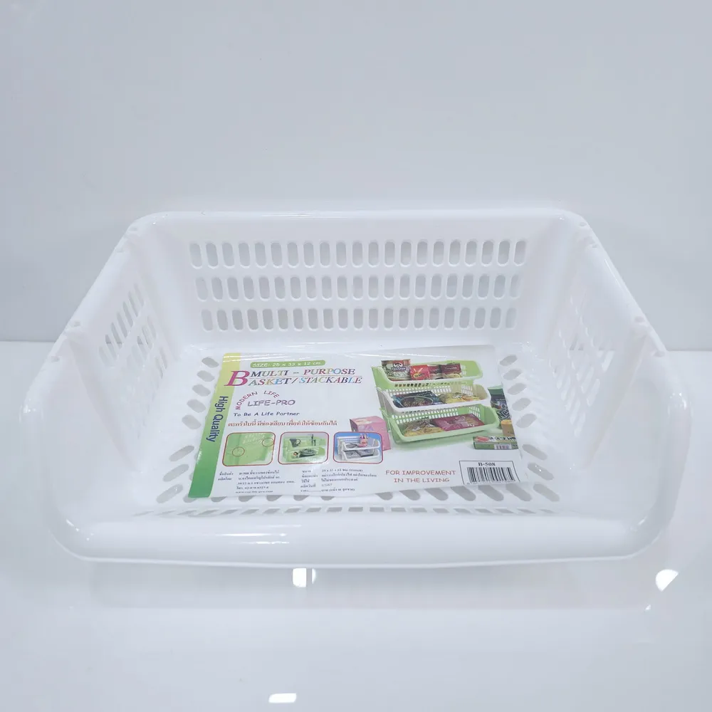 B-508 ชั้นวางของซ้อนได้ สีขาว CP (4 โหลๆ ละ 205)