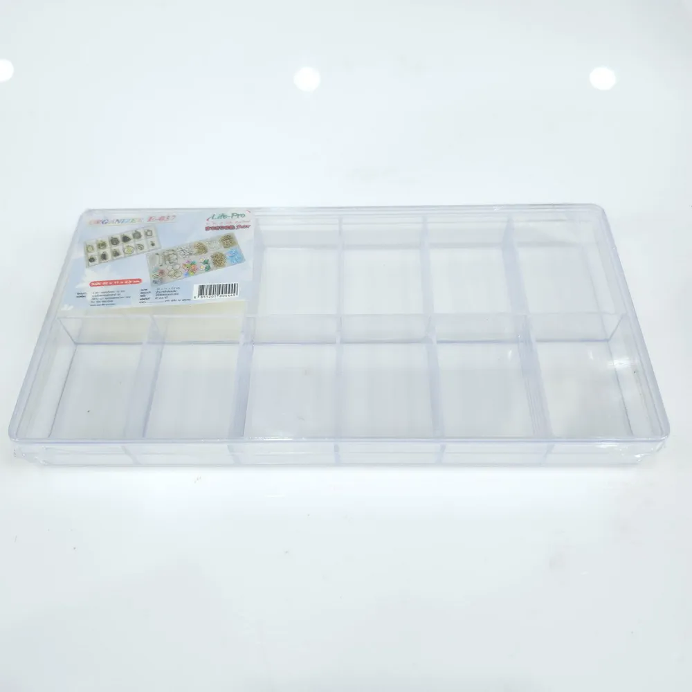 E037 กล่องเก็บของ PS 12 ช่อง CP (6 โหลๆ ละ 200)