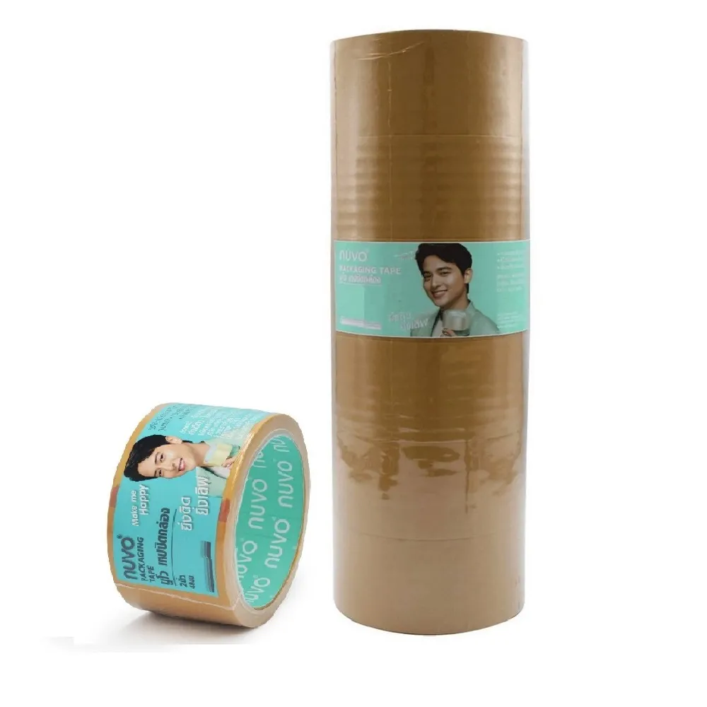 เทป OPP 48 มม. ยาว 100y NUVO สีทึบ (6 ม้วน/แพ็ค)