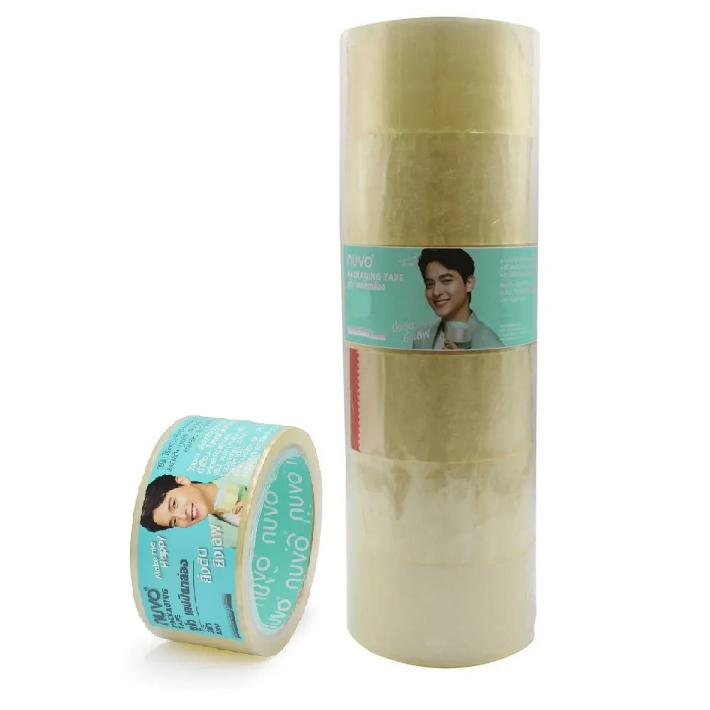 เทป OPP 48 มม. ยาว 100y NUVO สีใส (6 ม้วน/แพ็ค)