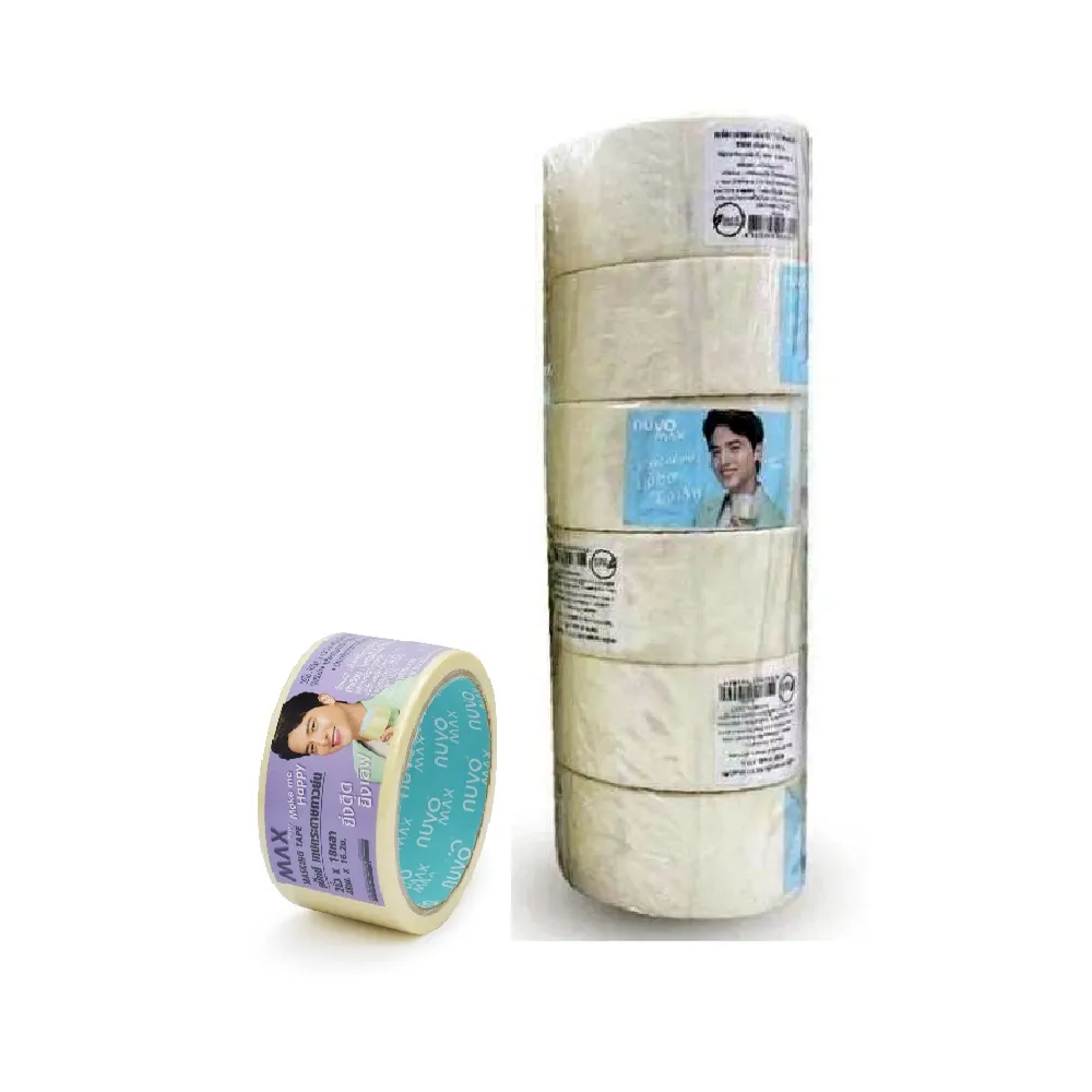 เทปกาวย่น 2 นิ้ว 48 มม. ยาว 18y NUVO (6 ม้วน/แพ็ค)