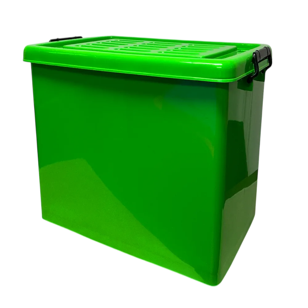 1200 กล่องล้อ 100 ลิตร 47x69x42 ซม. สีเขียว สหชัย (ห่อละ 4 ชิ้น) ขายยกห่อ