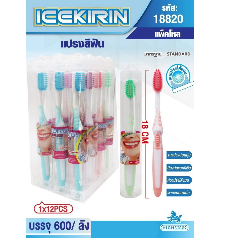 18820 แปรงสีฟันผู้ใหญ่ด้ามสีสด